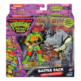 As Tartarugas Ninja - Pack 2 Bonecos - Raph Vs Rockstead