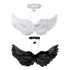Asa Anjo Fantasia Halloween Carnaval Festa Cosplay Tiara