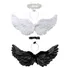 Asa Anjo Fantasia Halloween Carnaval Festa Cosplay Tiara