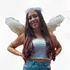 Asa De Anjo Adulto 40x60 Grande Penas Branca Com Arco