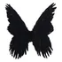 Asa De Anjo Pena Festa Carnaval Halloween Luxo   80cm Cor Preto