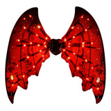 Asas Fantasia Para Festas Com Led E Música Cor Vermelho   Dragão
