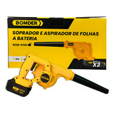 Aspirador De Folhas E Sujeiras Bivolt Bomder Soprador 21v Cor Amarelo preto 110v 220v