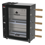 Assador Rotativo 5 Espetos Tubular A Gás Prac 05t Progás Bivolt 110 220v