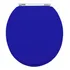 Assento Sanitário Universal Azul Oval Convencional Mdf Sicmol 1.6gpf/6lpf