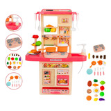 Atentu Kit Cozinha De Brinquedo Completa Infantil Cor Rosa