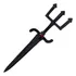 Athame Exu Com Tridente E Crânio Em Metal Negro 17 Cm