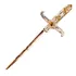Athame Metal Cobre Brilhante 19 Cm Pedras Amarelas E Strass