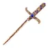 Athame Metal Cobre Envelhecido 19 Cm Pedras Azuis