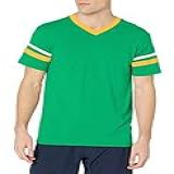 Augusta Sportswear Camisa Masculina Listrada De Manga, Kelly/ouro/branco, G
