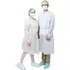 Avental Descartável Branco Manga Longa Gram leve 20g   10 Un