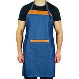 Avental Jeans Com Bolso