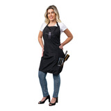 Avental Profissional Preto Vertix Salon Cape Nylon Belliz Liso