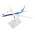 Avião Miniatura De Metal Boeing Colecionável Base Acrílico Cor Branco