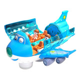 Aviao Musical Rosa Azul
