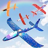 Avião Planador De Brinquedo Aeromodelo Com Led Estrutura Em Isopor Flexivel Divertido  Vermelho 