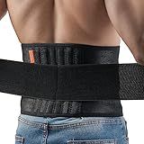 AX Esportes Cinta Lombar Com Mola De Aço Flexível  Preto  Único