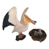 B. Antigo - Pelicano No Ninho Miniatura Em Vinil Alemão 