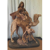 B Antigo- Estatueta De Beduíno A Camelo Porcelana Royal Dux