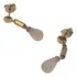 B280mc - Brincos Em Ouro 18k Longo C Quartzo Rosa Briolet