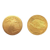 B3107 Moeda De Ouro 20 Dolares (em Ouro 14) Double E