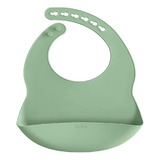 Babador De Silicone Com Pega Migalhas Verde 15641   Buba