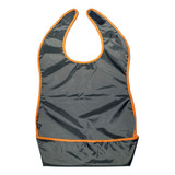 Babador Para Adultos E Idosos Impermeável Com Bolso Frontal Cor Preto Não Há Desenho Tamanho G