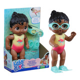 Baby Alive Sunny Swimmer - 25 Cm De Cabelo Preto