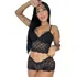 Baby Doll De Renda Conjunto Lingerie Caleçon Espera Marido