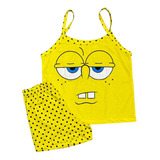 Baby Doll Feminino Estampado Pijama Adulto Curto Alcinha