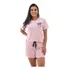 Baby Doll Pijama Feminino Com Manga E Short Bonito Baby