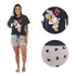 Baby Doll Pijama Feminino Com Manga E Short Bonito Baby
