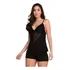 Baby Doll Short Doll Pijama Renda Sensual Sem Bojo Sexy Liso