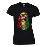 Baby Look Camiseta Feminina Algodão Leão Bob Marley Reggae
