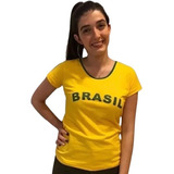 Baby Look Do Brasil Copa Do Mundo Camisa Camiseta Blusinha