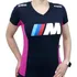 Baby Look Feminina Bmw Motorsport Preta Com Rosa