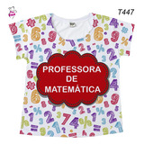 Baby Look Feminina Plus Size Professora De Matemática T447
