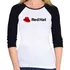 Baby Look Raglan Red Hat Linux Logo 3/4