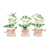 Baby Yoda Kit 6 Bonecos Miniatura Star Wars Action Figure