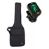 Bag Capa Guitarra Strato Simples Nylon + Afinador Digital