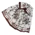 Baiana Estampada Floral Marrom ( Fundo Bege )