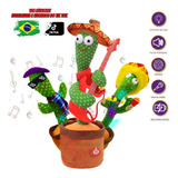 Baisec Cacto Repete A Fala Planta Dança Fala Toca Música Brinquedo Cor Verde