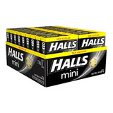Bala Halls Mini Sem Açúcar Caixa Com 18 extra Forte