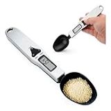 Balança Colher Digital  Inox  Colher Medidora Balança Digital Culinária Com Display LCD   Alta Precisão Até 500g   Para Receitas E Controle De Porções   Café Açúcar Farinha   Dieta Dosagem