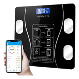 Balança De Bioimpedância Digital Corporal Smart Profissional Inteligente 180kg Imc Gordura Com Bluetooth Com Aplicativo Para Academia Cor Preto Pilha Aaa Ecommshops