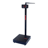 Balança Digital Com Régua Antropométrica Preta  