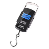Balança Digital De Mão Pesa Mala Bolsa Pesca E Bagagem 50kg Cor Balança Digital De Mão Pesa Mala Bolsa Pesca E Bagagem 50kg Preto