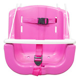 Balanço Infantil Rosa Plastico Bebe Criança Corda Resistente