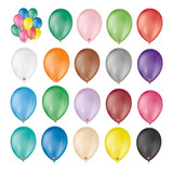 Balão Bexiga 9 Liso São Roque Varias Cores C  50un