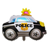 Balão Bexiga Metalizado Carro De Polícia 64 Cm